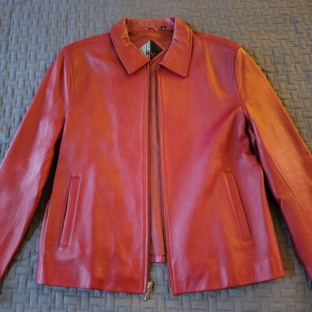 Red Leather Jacket (L)